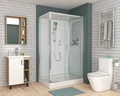 Душевая кабина Niagara Premium NG-6012-01QR (120х80х210) низкий поддон(16 см),стекло прозрачное,4 места 60120114QR