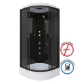 Душевая кабина Niagara Classic NG-6501-14G (90х90х215) средний поддон(26см),черный,стекло тонированное,4 места 65011434G