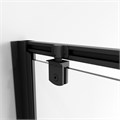 Дверь в нишу Niagara Nova NG-85-8AB (80х195) черный матовый,стекло прозрачное,дверь распашная,1 место NG-85-8AB