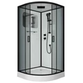 Душевая кабина Niagara Premium NG-6902-01 BLACK (100х100х210) низкий поддон(16 см),черный,стекло тонированное,4 места 69020134BLACK