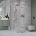 Душевое ограждение Niagara Nova NG-6632-34 (100х100х195) квадрат,хром,дверь распашная,стекло прозрачное,1 место NG-6632-34