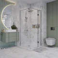 Душевое ограждение Niagara Nova NG-6632-34 (100х100х195) квадрат,хром,дверь распашная,стекло прозрачное,1 место NG-6632-34