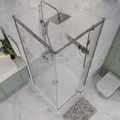 Душевое ограждение Niagara Nova NG-6632-34 (100х100х195) квадрат,хром,дверь распашная,стекло прозрачное,1 место NG-6632-34
