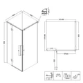 Душевое ограждение Niagara Nova NG-6632-34 (100х100х195) квадрат,хром,дверь распашная,стекло прозрачное,1 место NG-6632-34
