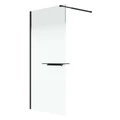 Душевая перегородка Niagara Nova NG-582-12BLACK (120х200) черный матовый,стекло белый градиент,1 место NG-582-12BLACK