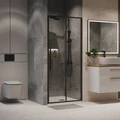 Дверь в нишу Niagara Nova NG-84-10AB (100х195) черный матовый,стекло прозрачное,дверь раздвижная,1 место NG-84-10AB