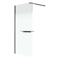 Душевая перегородка Niagara Nova NG-582-10BLACK (100х200) черный матовый,стекло белый градиент,1 место NG-582-10BLACK
