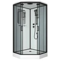 Душевая кабина Niagara Premium NG-6902-01D BLACK (100х100х220) низкий поддон(16 см),черный,стекло тонированное,4 места 69020134DBLACK