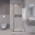 Душевое ограждение Niagara Nova NG-6635-34 (100х100х195) квадрат,хром,двери раздвижные,стекло прозрачное,1 место NG-6635-34