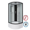 Душевая кабина Niagara Classic NG-6707-14 (80х80х215) высокий поддон(40см),черный,стекло прозрачное,4 места 67071414
