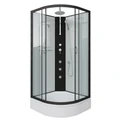 Душевая кабина Niagara Classic NG-6703-14BKTG (80х80х210) средний поддон(26см),черный,стекло прозрачное,4 места 67031414BKTG