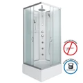 Душевая кабина Niagara Classic NG-1108-14BKTG (90х90х210) средний поддон(26см),стекло матовое,4 места с полкой 11081424BKTG
