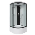 Душевая кабина Niagara Classic NG-6709-14 (100х100х215) высокий поддон(40см),черный,стекло прозрачное,4 места 67091414