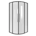 Душевое ограждение Niagara Nova NG-6826-34ВLACK (90х90х195) четверть круга,черный матовый,двери раздвижные,стекло прозрачное,1 место NG-6826-34BLACK