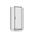 Душевое ограждение Niagara Nova NG-6834-08ВLACK (100х100х195) трапеция,черный,дверь распашная,стекло прозрачное,1 место 68340811BLACK