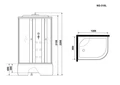 Душевая кабина Niagara Ultra NG-310-01L (120х80х220) высокий поддон(48см),стекло матовое,4 места 3100164L