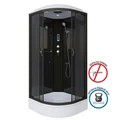 Душевая кабина Niagara Classic NG-6501-14P (90х90х215) средний поддон(26см),черный,стекло тонированное,4 места 65011434P