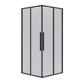 Душевое ограждение Niagara Nova NG-6824-34ВLACK (100х100х195) квадрат,черный матовый,двери раздвижные,стекло прозрачное,1 место NG-6824-34BLACK