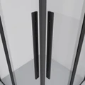 Душевое ограждение Niagara Nova NG-6824-34ВLACK (100х100х195) квадрат,черный матовый,двери раздвижные,стекло прозрачное,1 место NG-6824-34BLACK