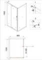 Душевое ограждение Niagara Nova NG-0220-08ВLACK (120х80х195) прямоугольник,черный,дверь распашная,стекло с рисунком,1 место _02200832BLACK
