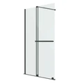 Душевая перегородка Niagara Nova NG-671-90BLACK (90х200) черный матовый,раздвижная,стекло прозрачное,1 место NG-671-90BLACK