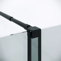 Душевая перегородка Niagara Nova NG-671-90BLACK (90х200) черный матовый,раздвижная,стекло прозрачное,1 место NG-671-90BLACK