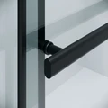 Душевая перегородка Niagara Nova NG-671-90BLACK (90х200) черный матовый,раздвижная,стекло прозрачное,1 место NG-671-90BLACK
