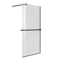 Душевая перегородка Niagara Nova NG-670-80ВLACK (80х195) черный матовый,стекло прозрачное,с полкой,1 место NG-670-80ВLACK