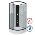 Душевая кабина Niagara Classic NG-6703-14BKG (80х80х200) средний поддон(26см),черный,стекло прозрачное,4 места 67031414BKG