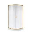 Душевое ограждение Niagara Nova NG-6407-08GOLD (100х100х195) четверть круга,золото,двери раздвижные,стекло прозрачное,1 место 64070811GOLD