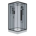 Душевая кабина Niagara Premium NG-6902-01GQ BLACK (100х100х210) низкий поддон(16 см),черный,стекло тонированное,4 места 69020134GQBLACK