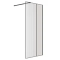 Душевая перегородка Niagara Nova NG-481-12FBLACK (120х200) черный матовый,стекло рифленое/тонированное,1 место NG-481-12FBLACK