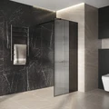 Душевая перегородка Niagara Nova NG-481-12FBLACK (120х200) черный матовый,стекло рифленое/тонированное,1 место NG-481-12FBLACK