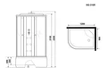Душевая кабина Niagara Ultra NG-310-01R (120х80х220) высокий поддон(48см),стекло матовое,4 места 3100164R