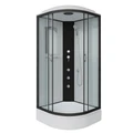 Душевая кабина Niagara Classic NG-6703-14G (80х80х215) средний поддон(26см),черный,стекло прозрачное,4 места 67031414G