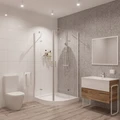 Душевое ограждение Niagara Nova NG-6616-08 (100х100х190) четверть круга,хром,двери распашные,стекло прозрачное,1 место 66160811