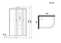 Душевая кабина Niagara Ultra NG-303-01L (120х80х220) низкий поддон(16см),стекло матовое,4 места 3030164L
