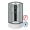 Душевая кабина Niagara Classic NG-6707-14BKT (80х80х210) высокий поддон(40см),черный,стекло прозрачное,4 места 67071414BKT