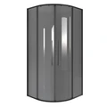 Душевое ограждение Niagara Nova NG-2825-34BLACK (80х80х195) четверть круга,черный матовый,двери раздвижные,стекло тонированное,1 место NG-2825-34BLACK