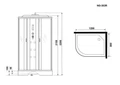 Душевая кабина Niagara Ultra NG-303-01R (120х80х220) низкий поддон(16см),стекло матовое,4 места 3030164R