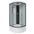 Душевая кабина Niagara Classic NG-6709-14G (100х100х215) высокий поддон(40см),черный,стекло прозрачное,4 места 67091414G