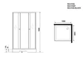 Душевой уголок Niagara Eco NG-010-14QT (100х100х195) низкий поддон(13см),черный,стекло тонированное,2 места _0101432QT
