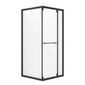 Душевое ограждение Niagara Nova NG-6835-34ВLACK (100х100х195) квадрат,черный матовый,двери раздвижные,стекло прозрачное,1 место NG-6835-34BLACK