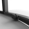 Душевое ограждение Niagara Nova NG-6825-34ВLACK (80х80х195) четверть круга,черный матовый,двери раздвижные,стекло прозрачное,1 место NG-6825-34BLACK