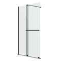 Душевая перегородка Niagara Nova NG-671-10BLACK (100х200) черный матовый,раздвижная,стекло прозрачное,1 место NG-671-10BLACK