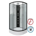 Душевая кабина Niagara Classic NG-6702-14BKTG (100х100х210) средний поддон(26см),черный,стекло прозрачное,4 места 67021414BKTG