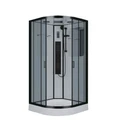 Душевая кабина Niagara Premium NG-6901-01G BLACK (90х90х210) низкий поддон(16 см),черный,стекло тонированное,4 места 69010134GBLACK