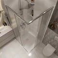 Душевое ограждение Niagara Nova NG-3624-34 (100х100х195) квадрат,хром,двери раздвижные,стекло шиншилла,1 место NG-3624-34
