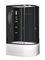 Душевая кабина Niagara Ultra NG-214-01LN (120х80х220) высокий поддон(48см),черный,стекло тонированное,4 места 2140134LN