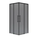 Душевое ограждение Niagara Nova NG-2830-34BLACK (100х100х195) квадрат,черный матовый,двери раздвижные,стекло тонированное,1 место NG-2830-34BLACK
